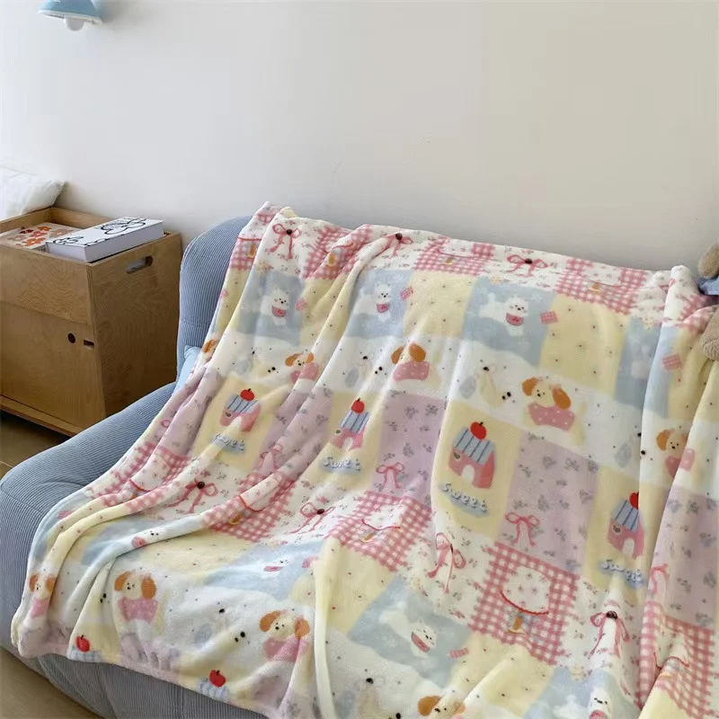 Cute Flannel Blanket, Plush Sofa Throw Blanket — image 20