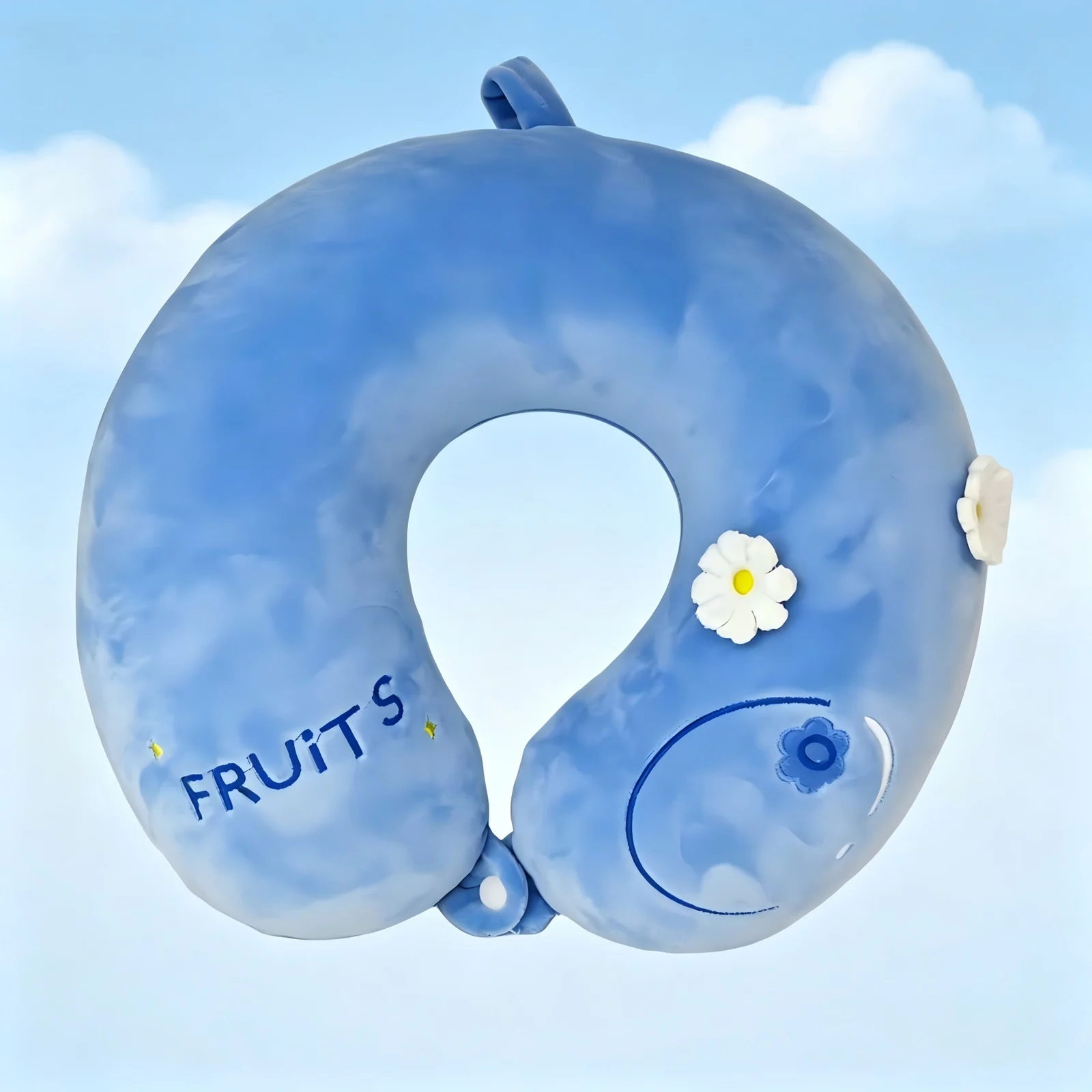Cute Fruit U Shaped Neck Pillow, Avocado Strawberry Embroidered Travel Pillow For… — image 3