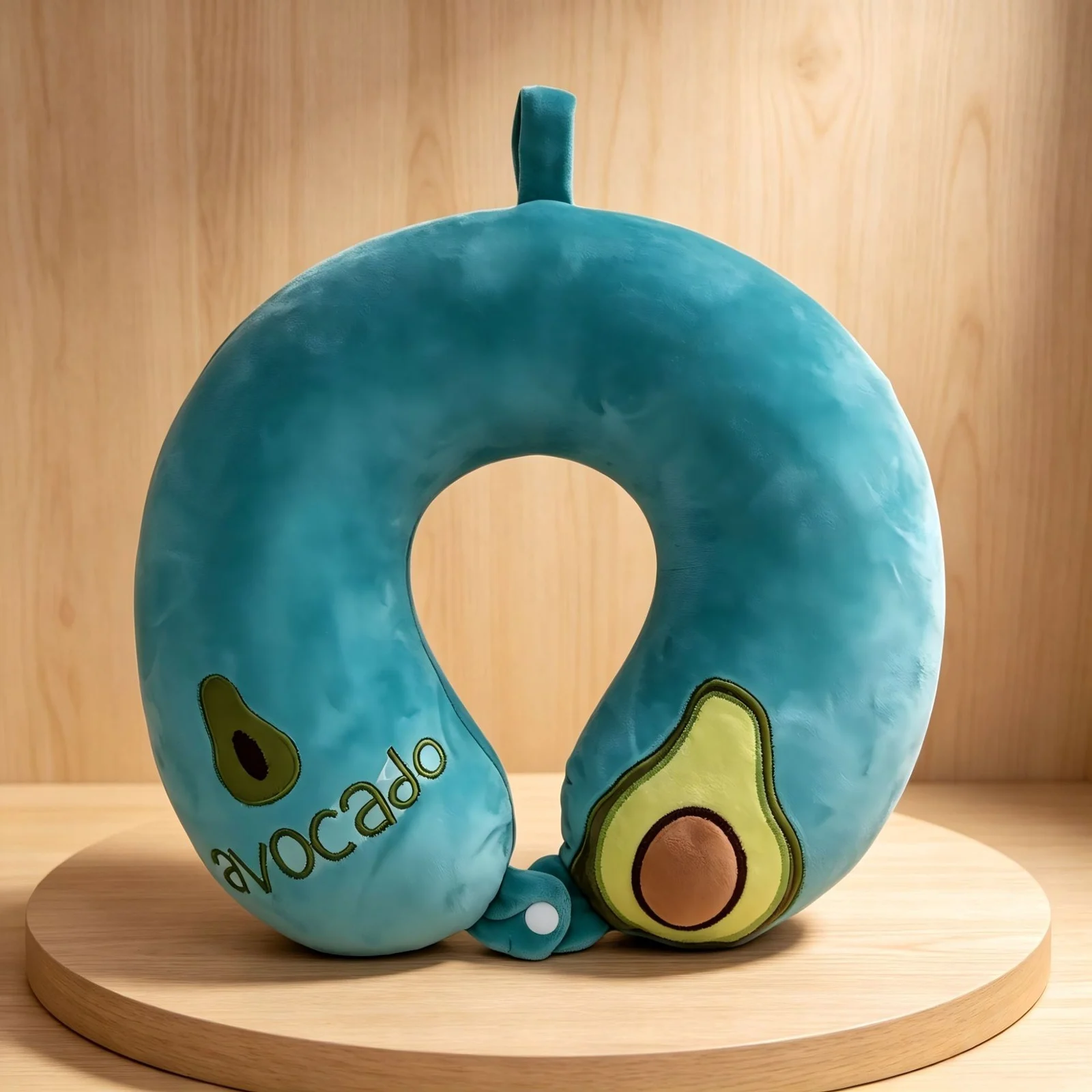 Cute Fruit U Shaped Neck Pillow, Avocado Strawberry Embroidered Travel Pillow For… — image 5