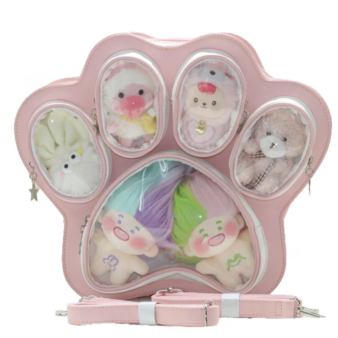 Cute Large-capacity Pain Bag For Girls Featuring A Multi-layered Cat-claw Design — image 3