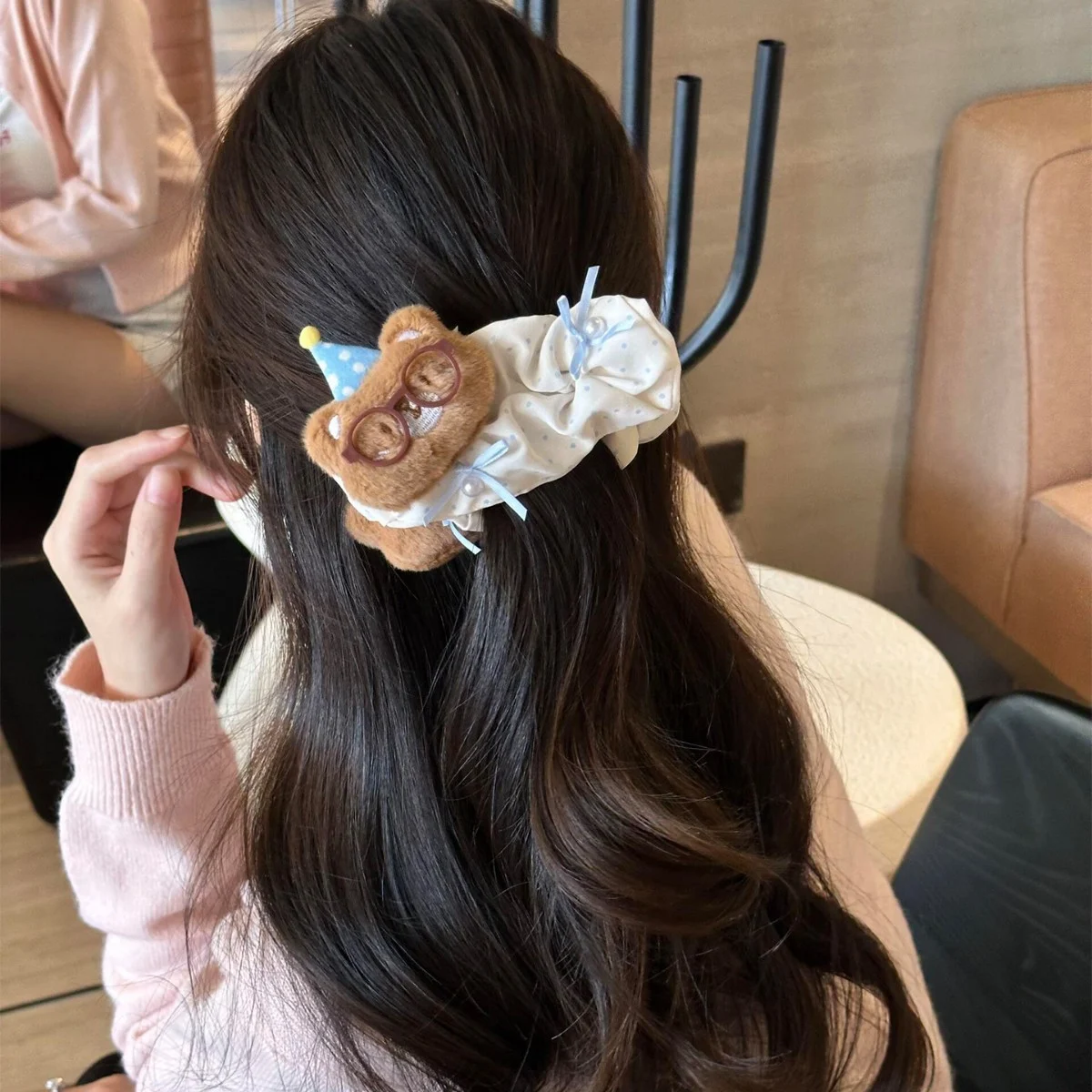 Cute Polka-dot Little Bear Hair Clip Headpiece — image 3