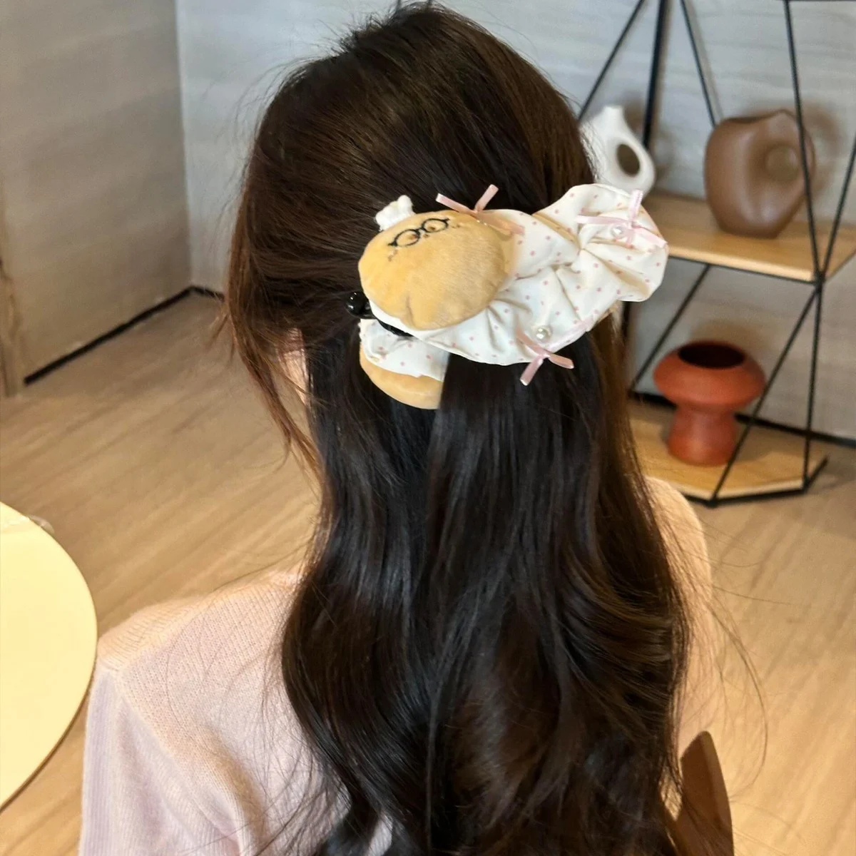 Cute Polka-dot Little Bear Hair Clip Headpiece — image 4