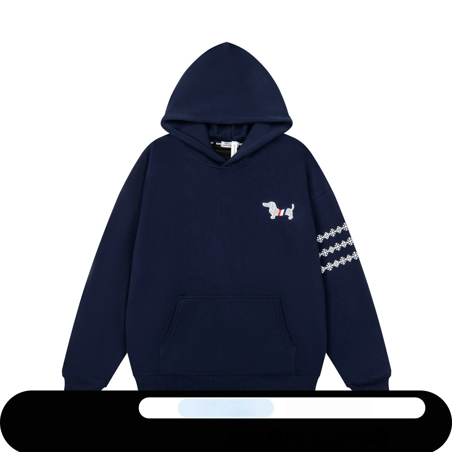 Dachshund Dog Towel Embroidered Hooded Sweatshirt For Men — image 4
