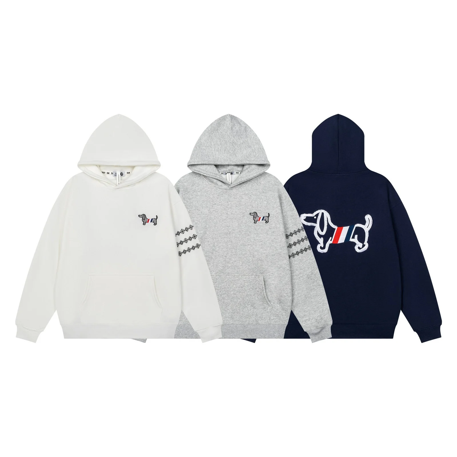 Dachshund Dog Towel Embroidered Hooded Sweatshirt For Men — image 3