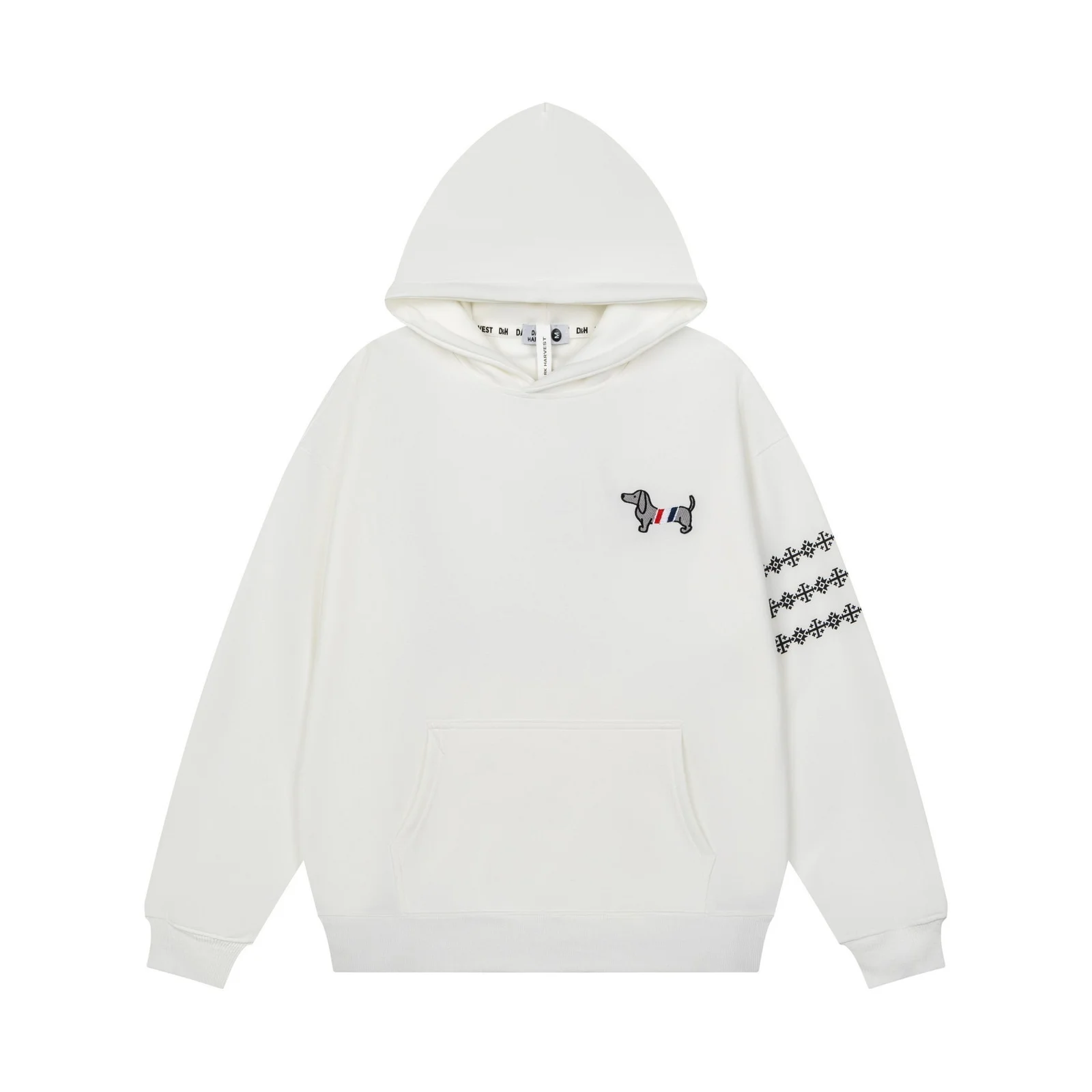 Dachshund Dog Towel Embroidered Hooded Sweatshirt For Men — image 2