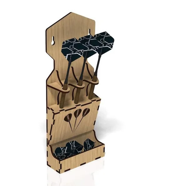 Dart Storage Holder Wooden Decorative Piece For The Living Room — image 2