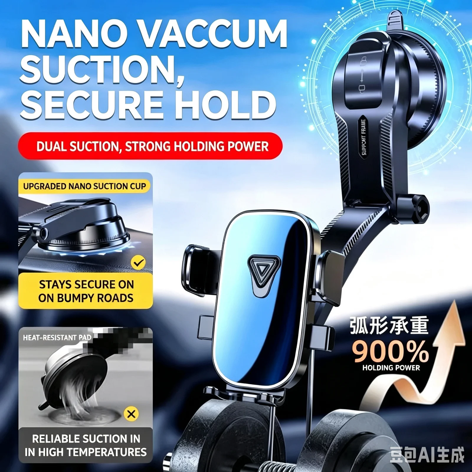 Dashboard Suction Cup Car Phone Mount 360 Rotation Cell Holder Windshield Navigation… — image 4
