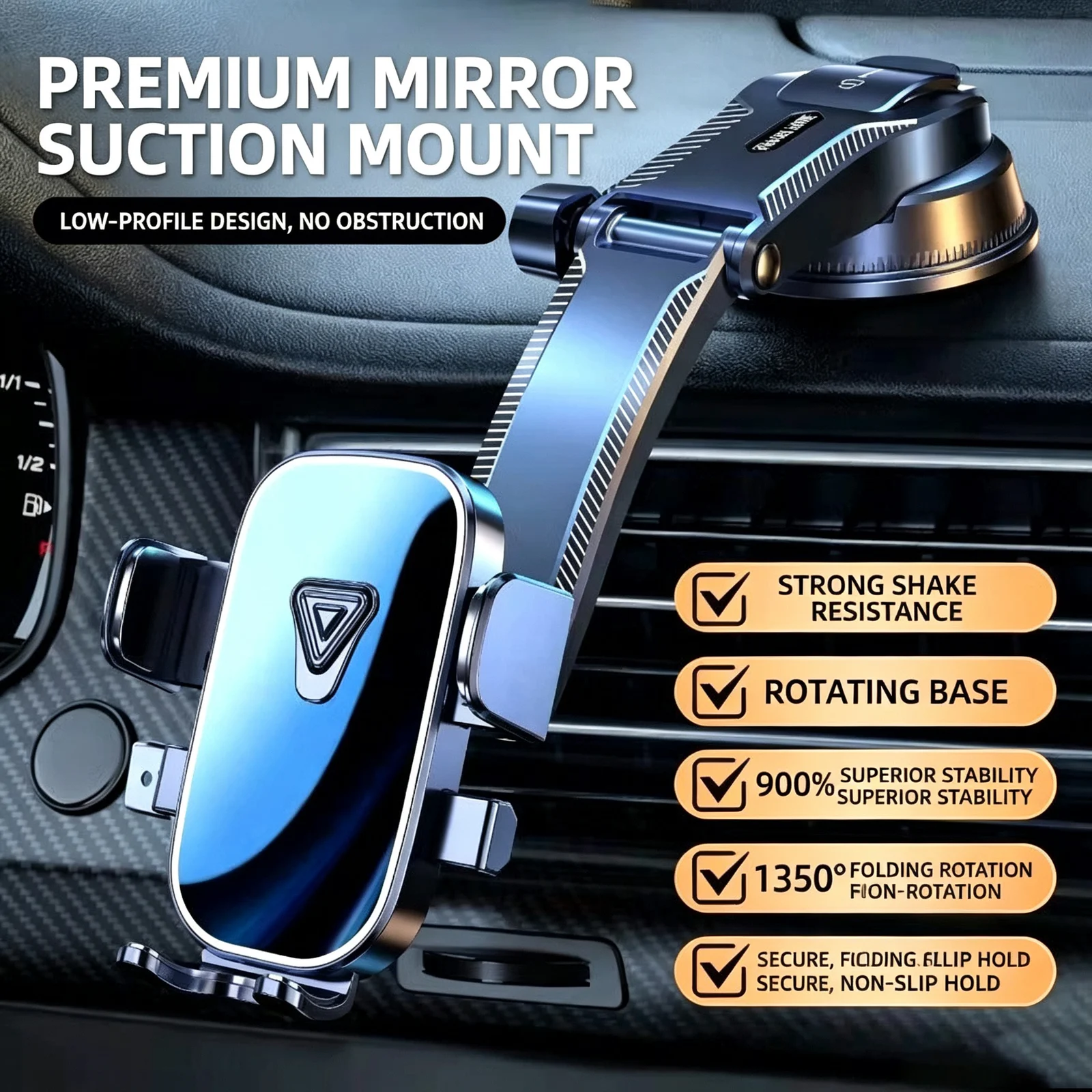 Dashboard Suction Cup Car Phone Mount 360 Rotation Cell Holder Windshield Navigation… — image 8