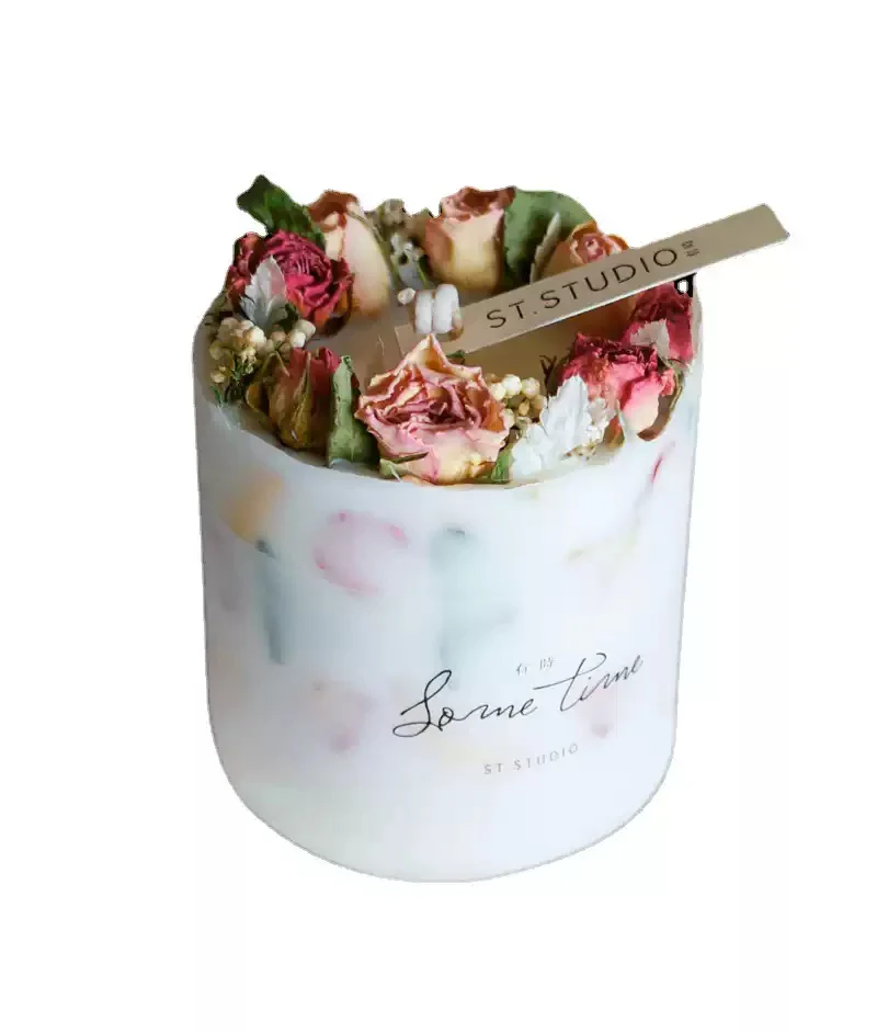 Decorative Ornament Dried Flower Aromatherapy Candle Set Gift Box — image 2