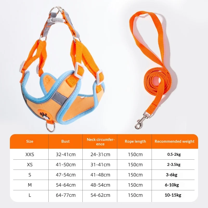 Dedicated Breathable High-leg Bichon Frise Harness And Leash — image 7
