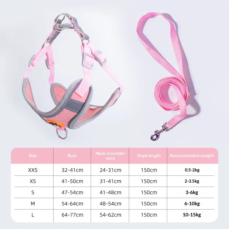 Dedicated Breathable High-leg Bichon Frise Harness And Leash — variant image