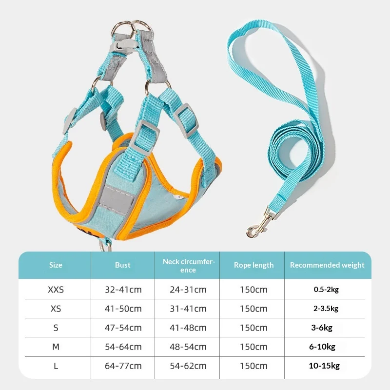 Dedicated Breathable High-leg Bichon Frise Harness And Leash — image 5