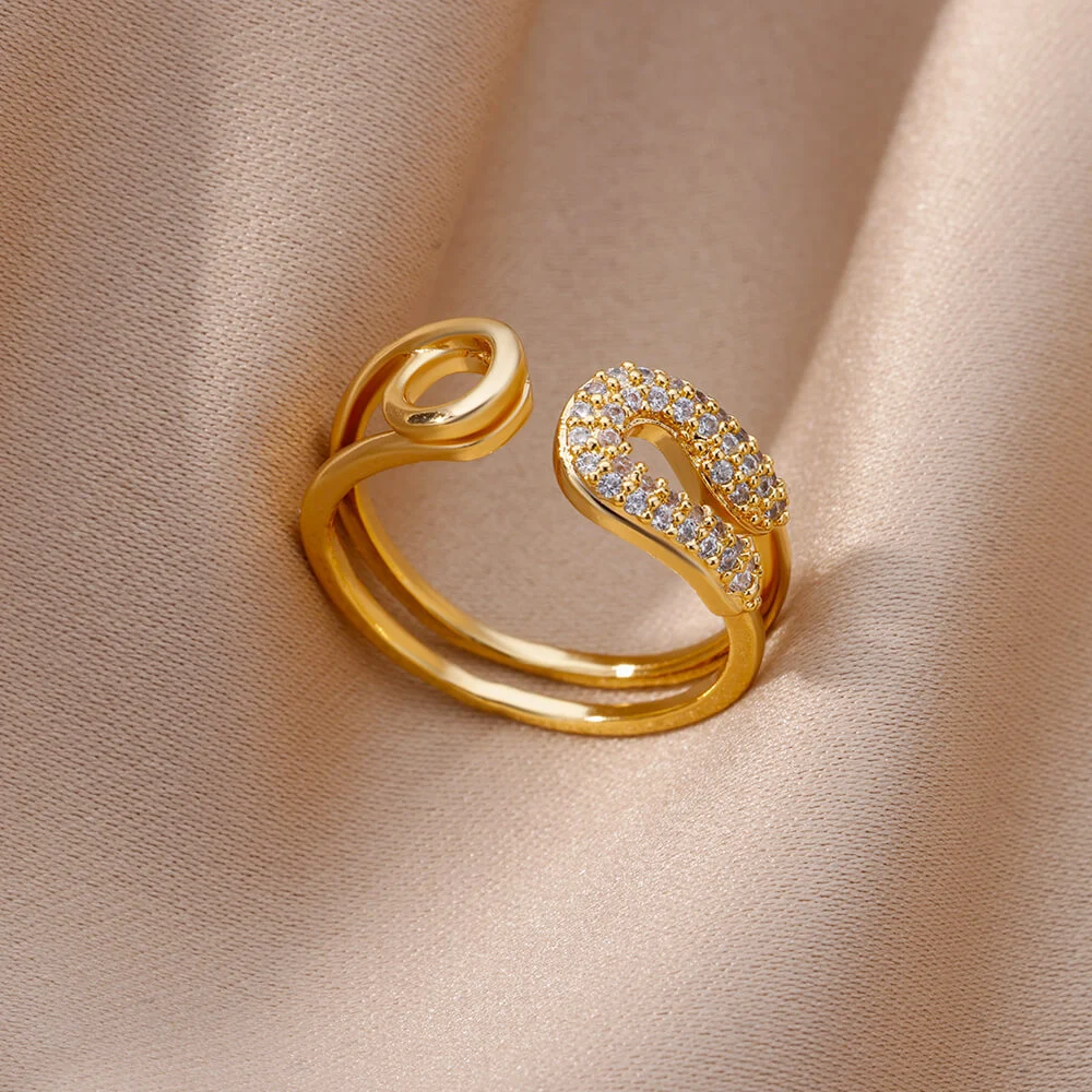 Delicate Zircon-inlaid Open-ring Womens Ring — image 4