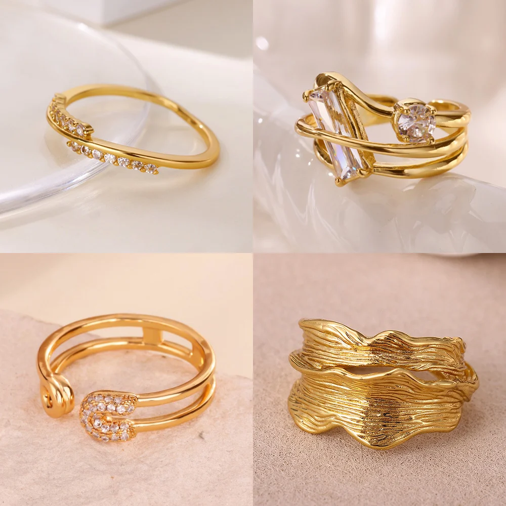 Delicate Zircon-inlaid Open-ring Womens Ring — image 5