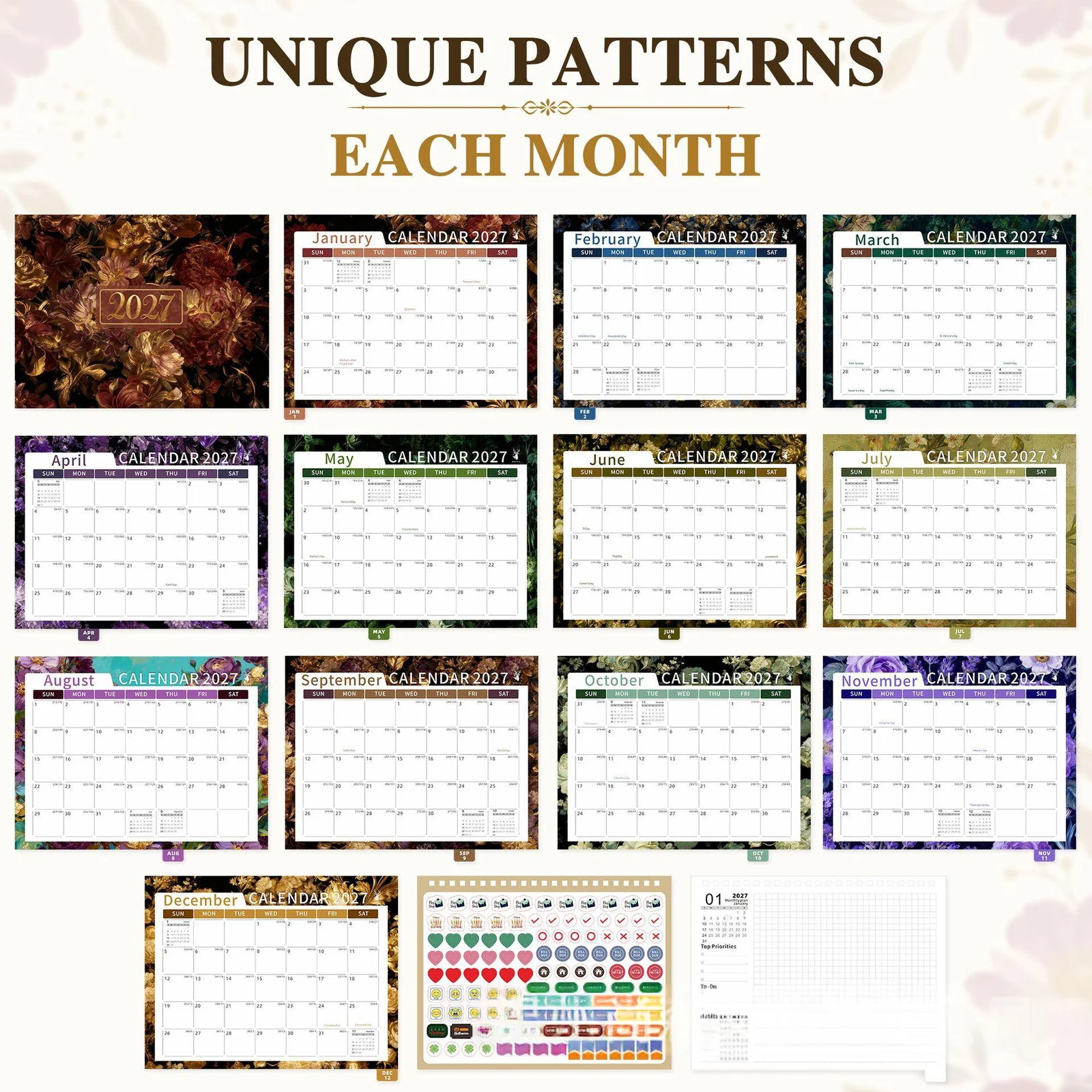 Desktop Planner With Stickers Note-taking And Monthly Calendar — image 4