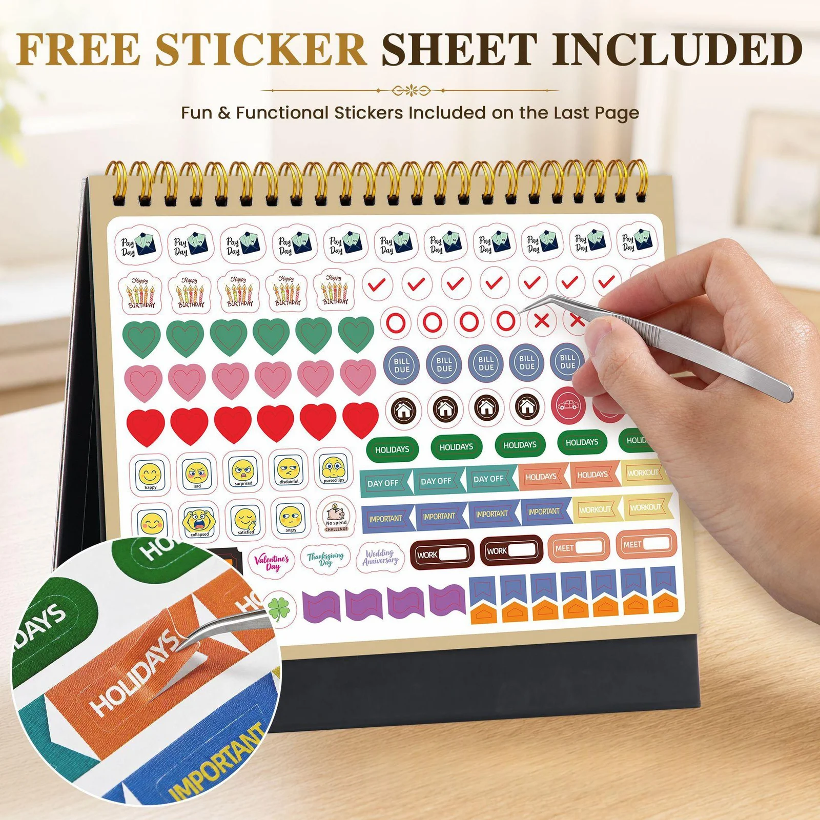 Desktop Planner With Stickers Note-taking And Monthly Calendar — image 5