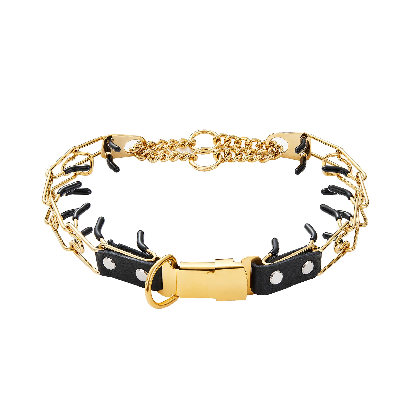 Detachable Stainless Steel Pet Dog Chain Snap Buckle With Spikes — image 5