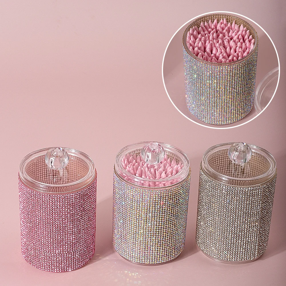 Diamond-embellished Cotton Swab Storage Container — image 7