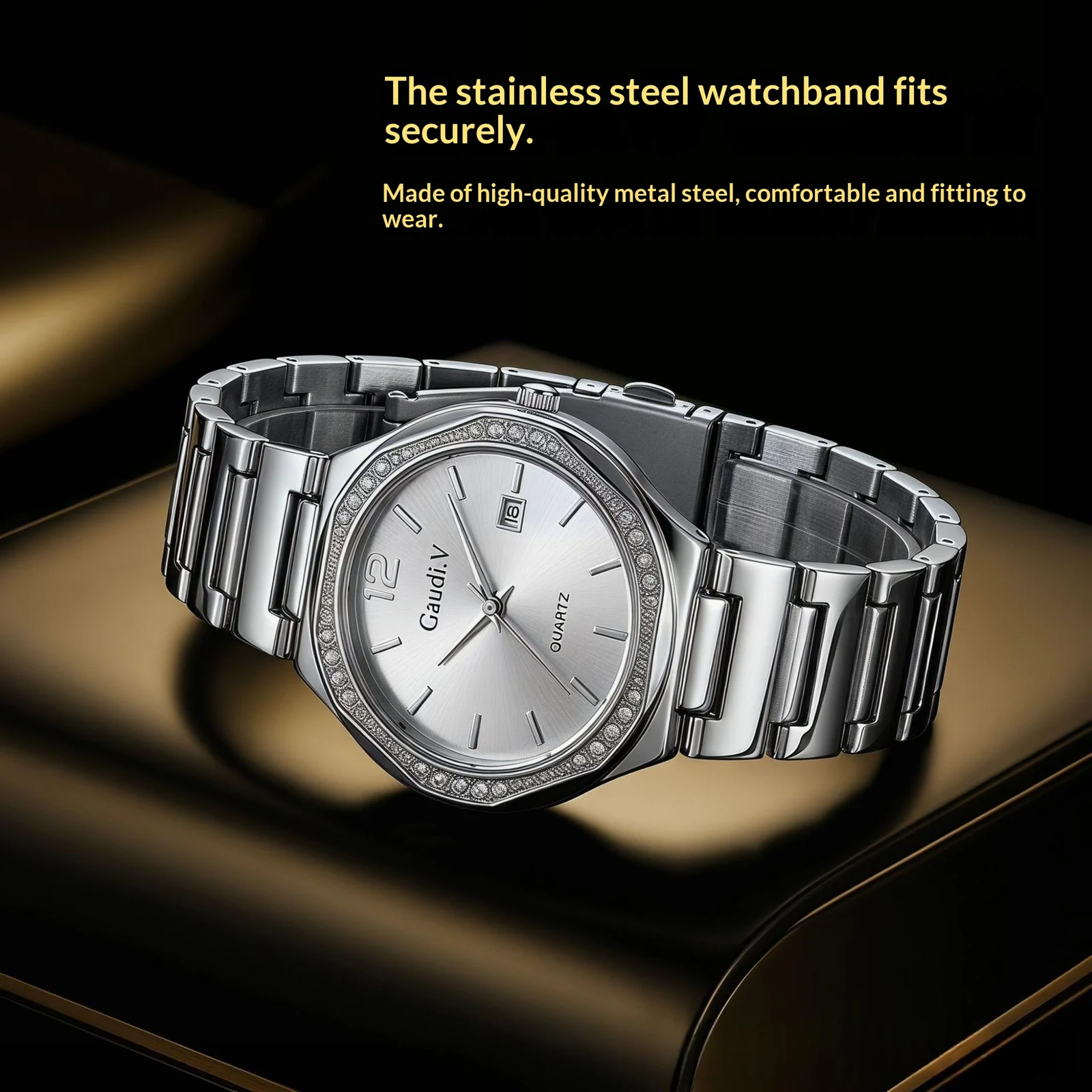 Diamond-encrusted Business Quartz Watch For Men And Women — image 2