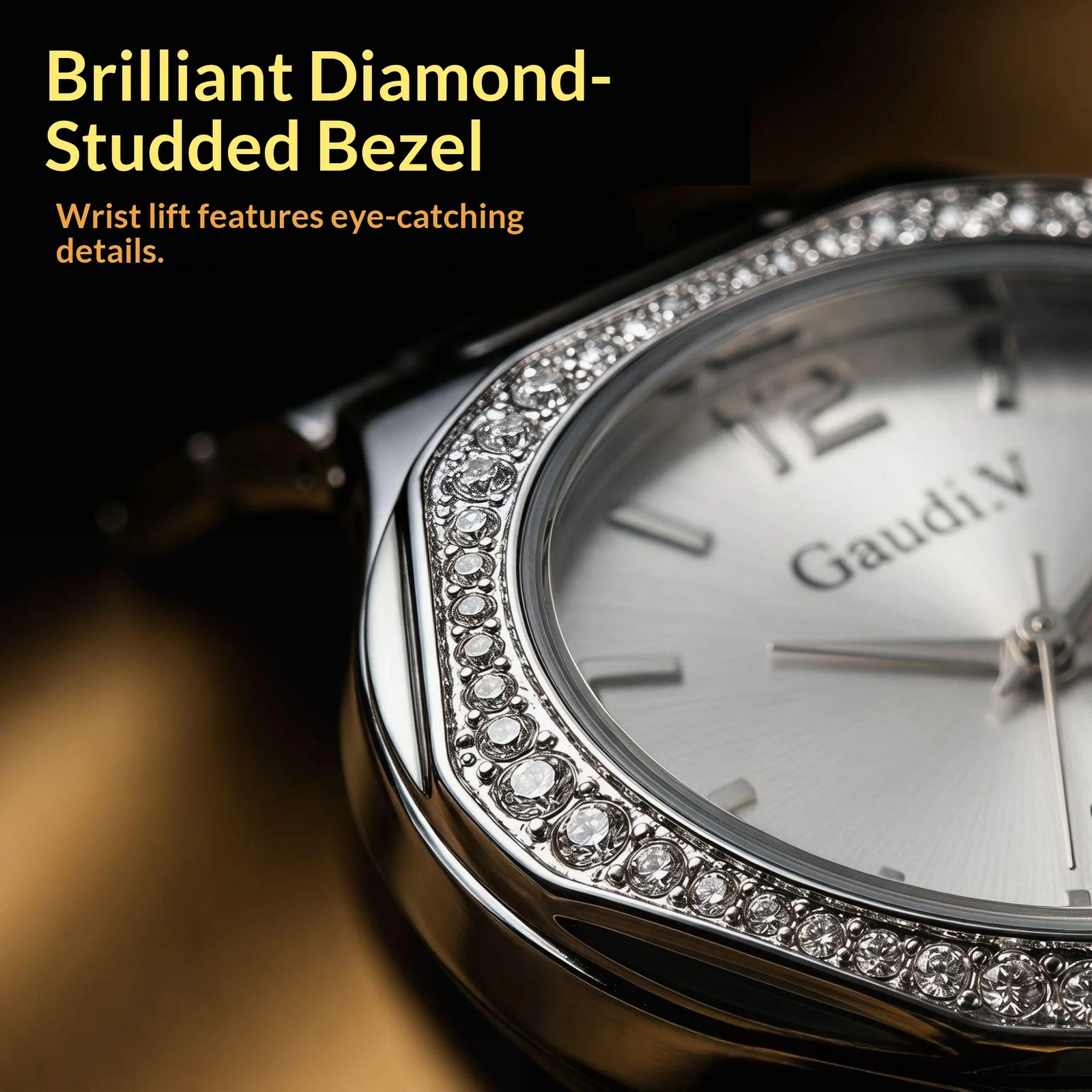 Diamond-encrusted Business Quartz Watch For Men And Women — image 3