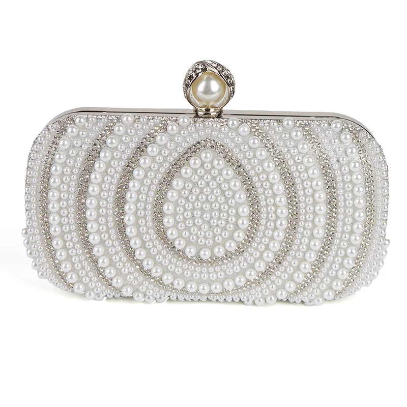 Diamond-encrusted Evening Ladies' Pearl Clutch Bag — image 4