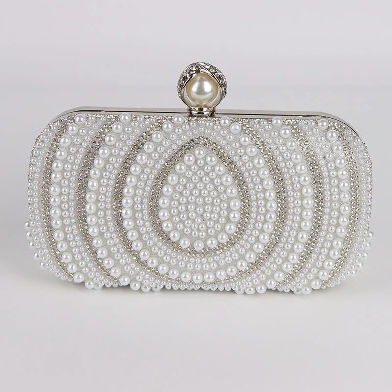 Diamond-encrusted Evening Ladies' Pearl Clutch Bag — image 6