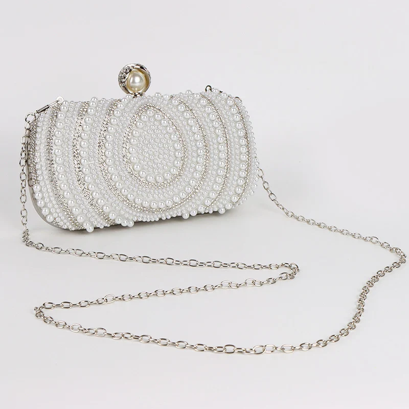 Diamond-encrusted Evening Ladies' Pearl Clutch Bag — image 3