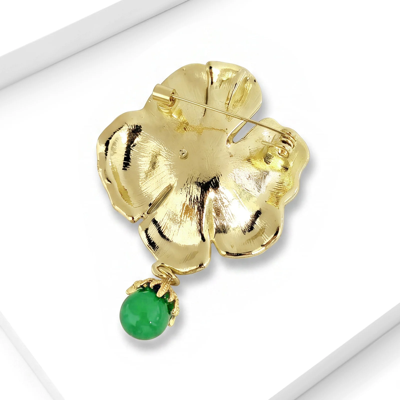 Diamond-encrusted Peony Brooch Womens Jewelry — image 2