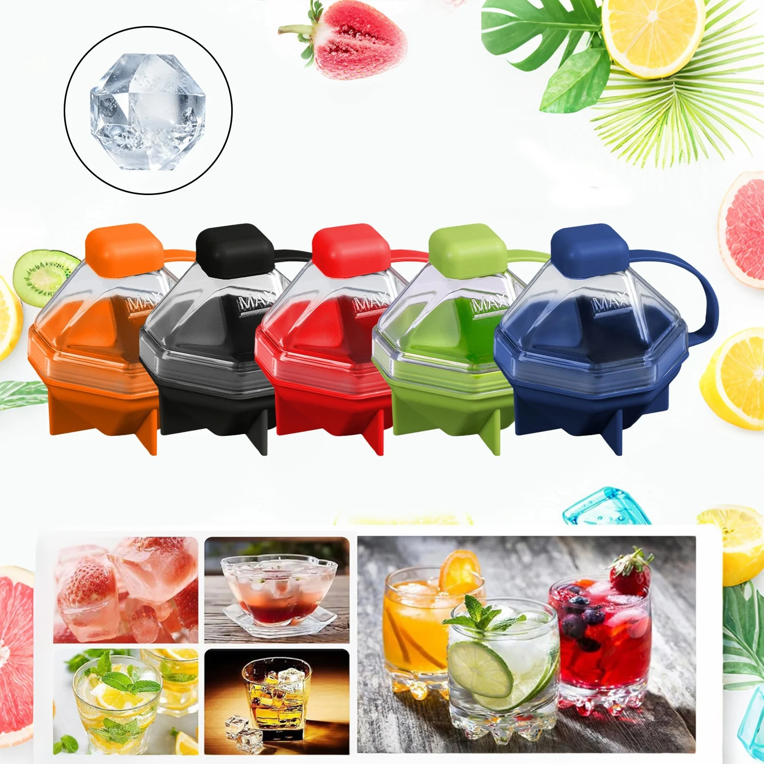 Diamond-shaped Independent Ice Cube Tray Quick-freeze Mold — image 8