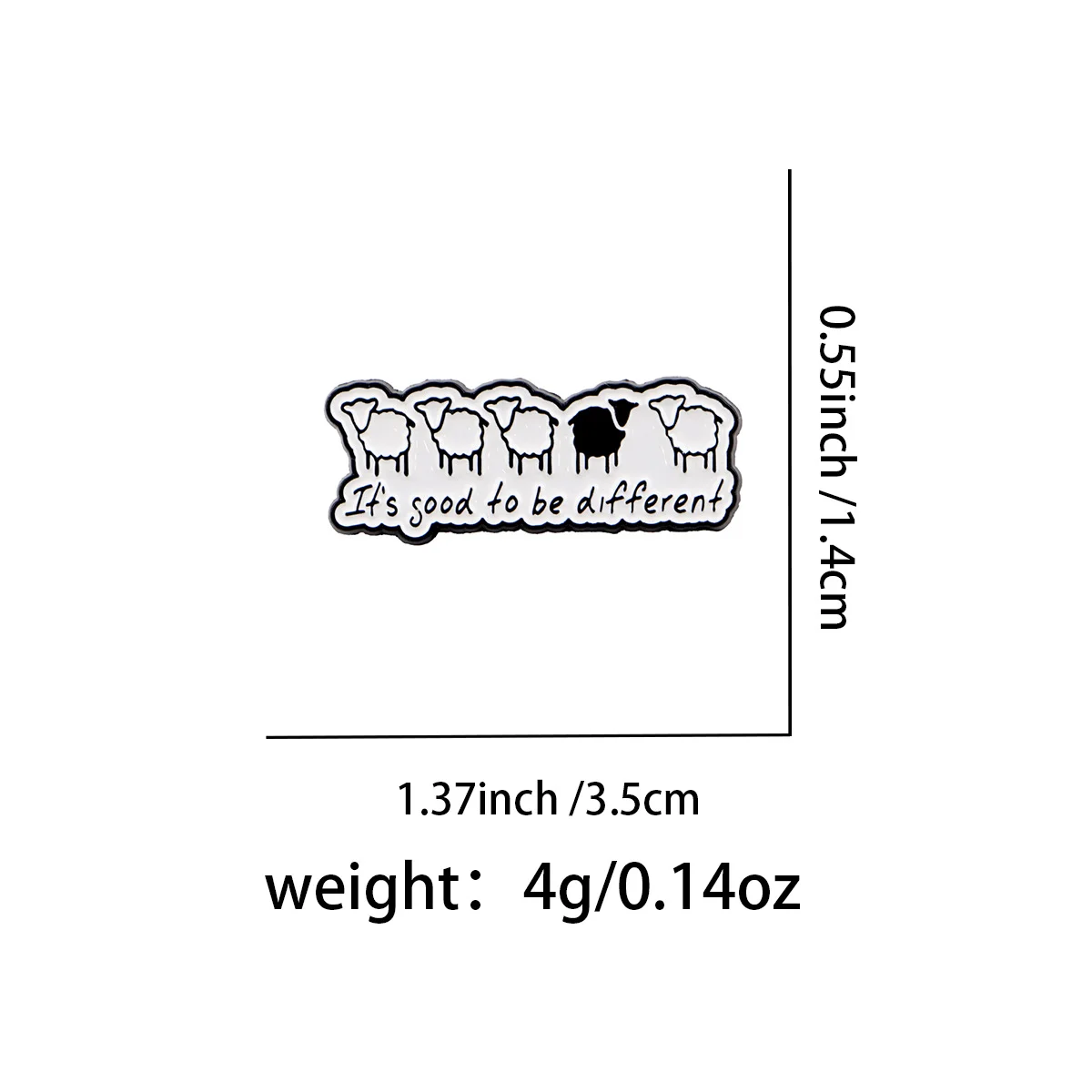 Different-letter English Brooch Alloy Badge — variant image