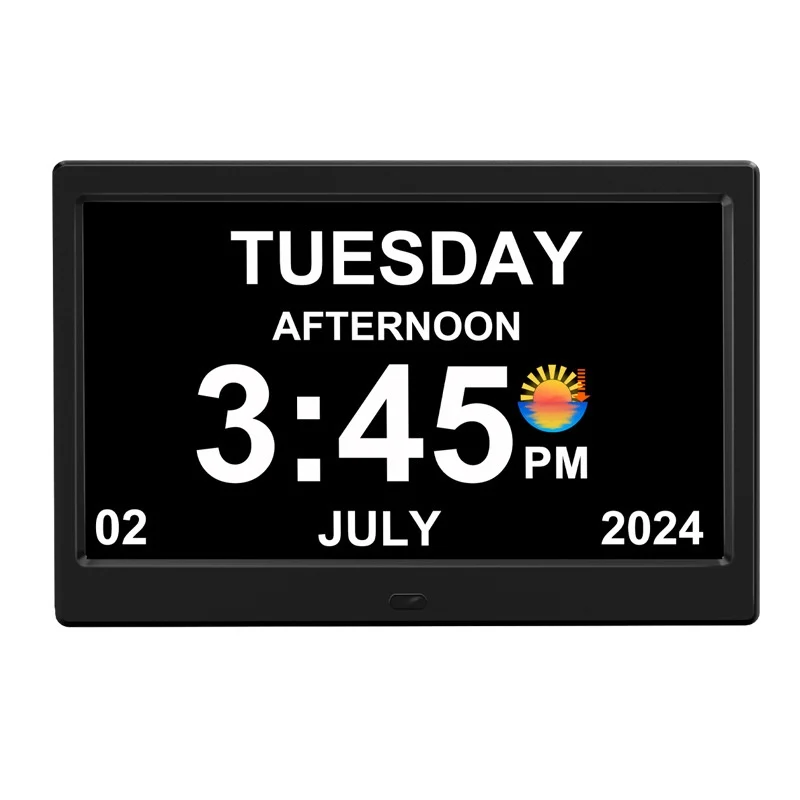 Digital Photo Frame Super Large Font Calendar Alarm Clock — image 3
