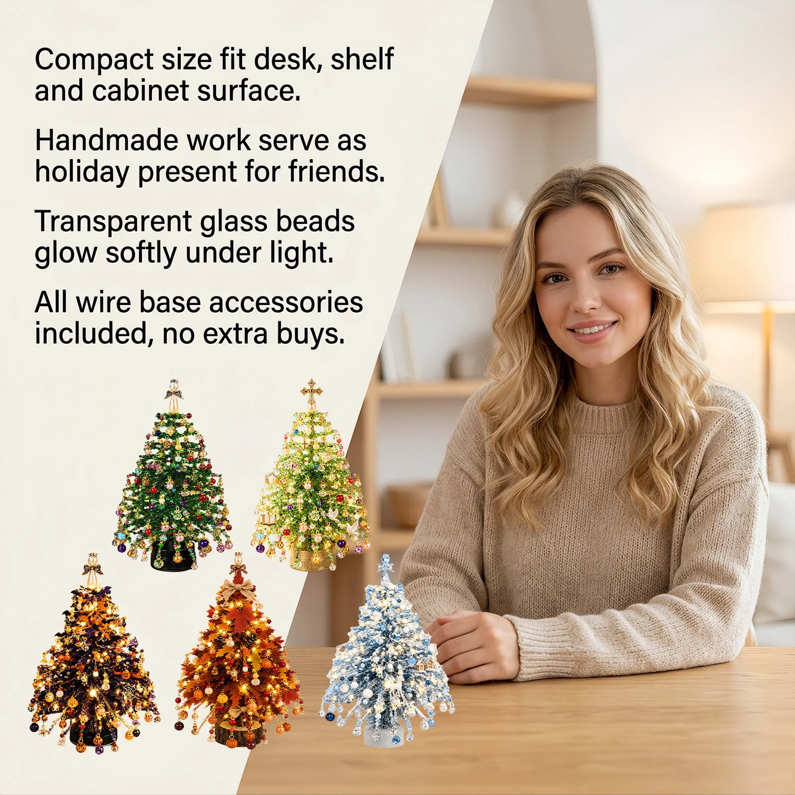 DIY Beaded Christmas Tree Kitfreely Customizable Shapes — image 4