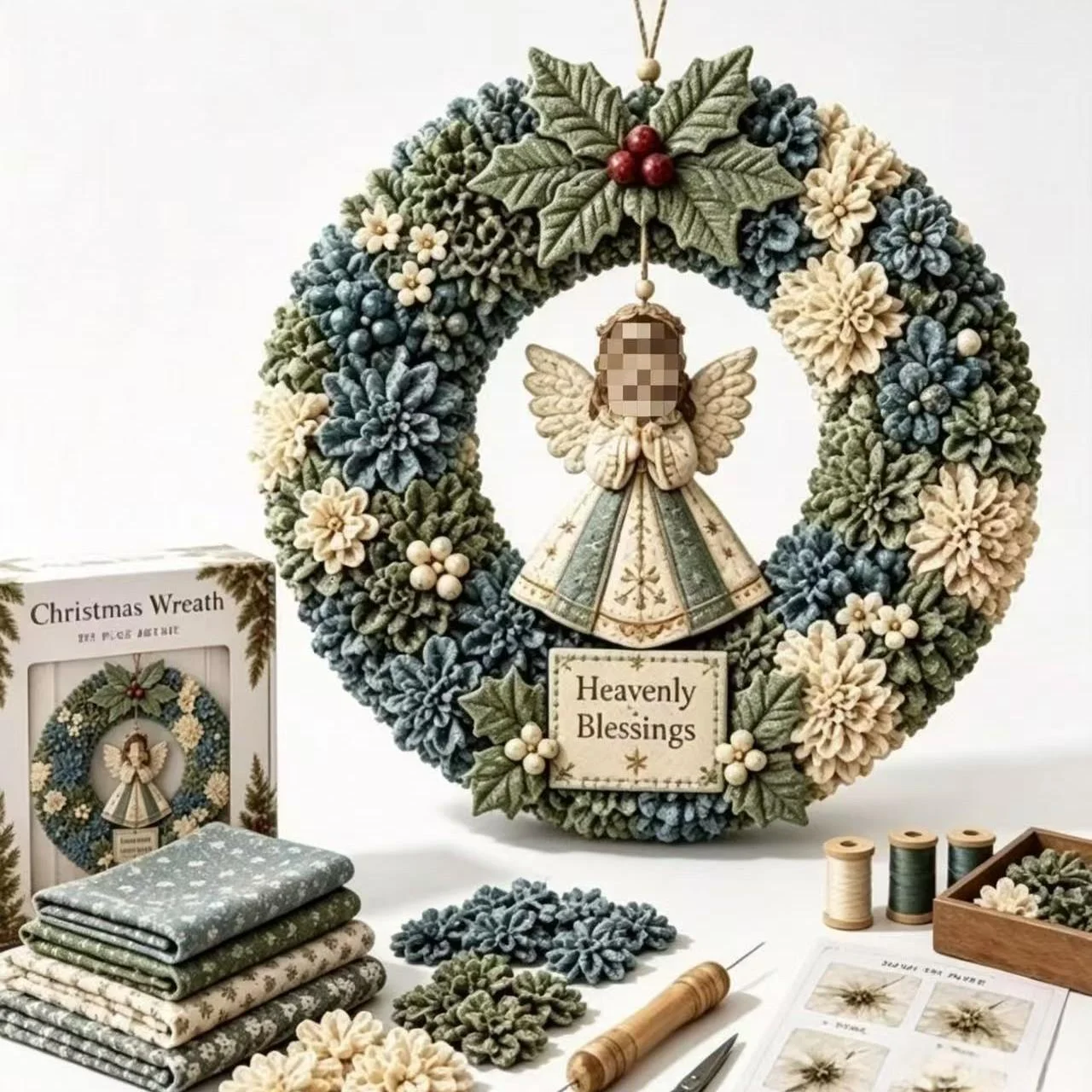 DIY Fabric Punch Needle Wreath Kit — image 5