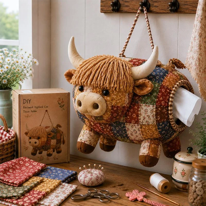DIY Patchwork Animal Tissue Box — image 7