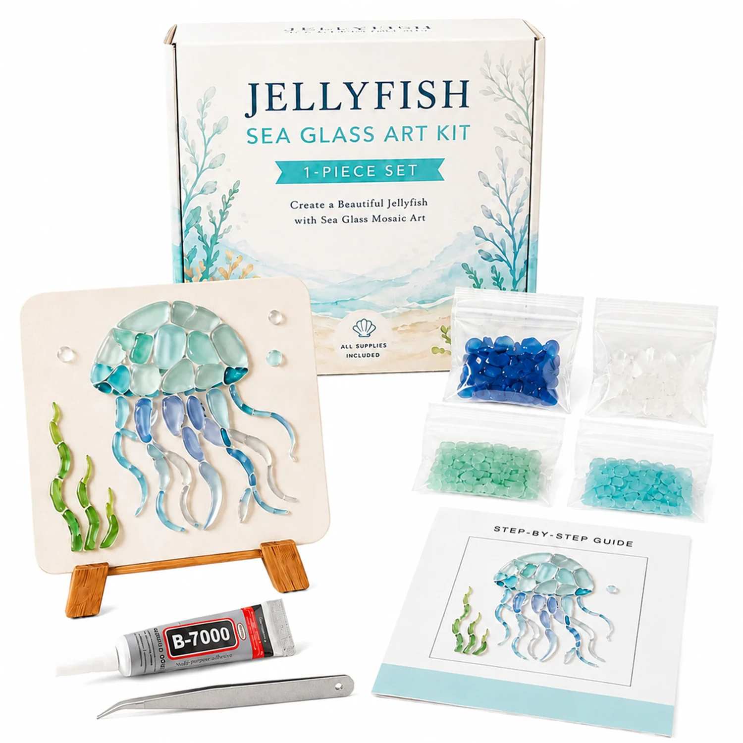 DIY Whale Sea Glass Mosaic Art Kit — image 5