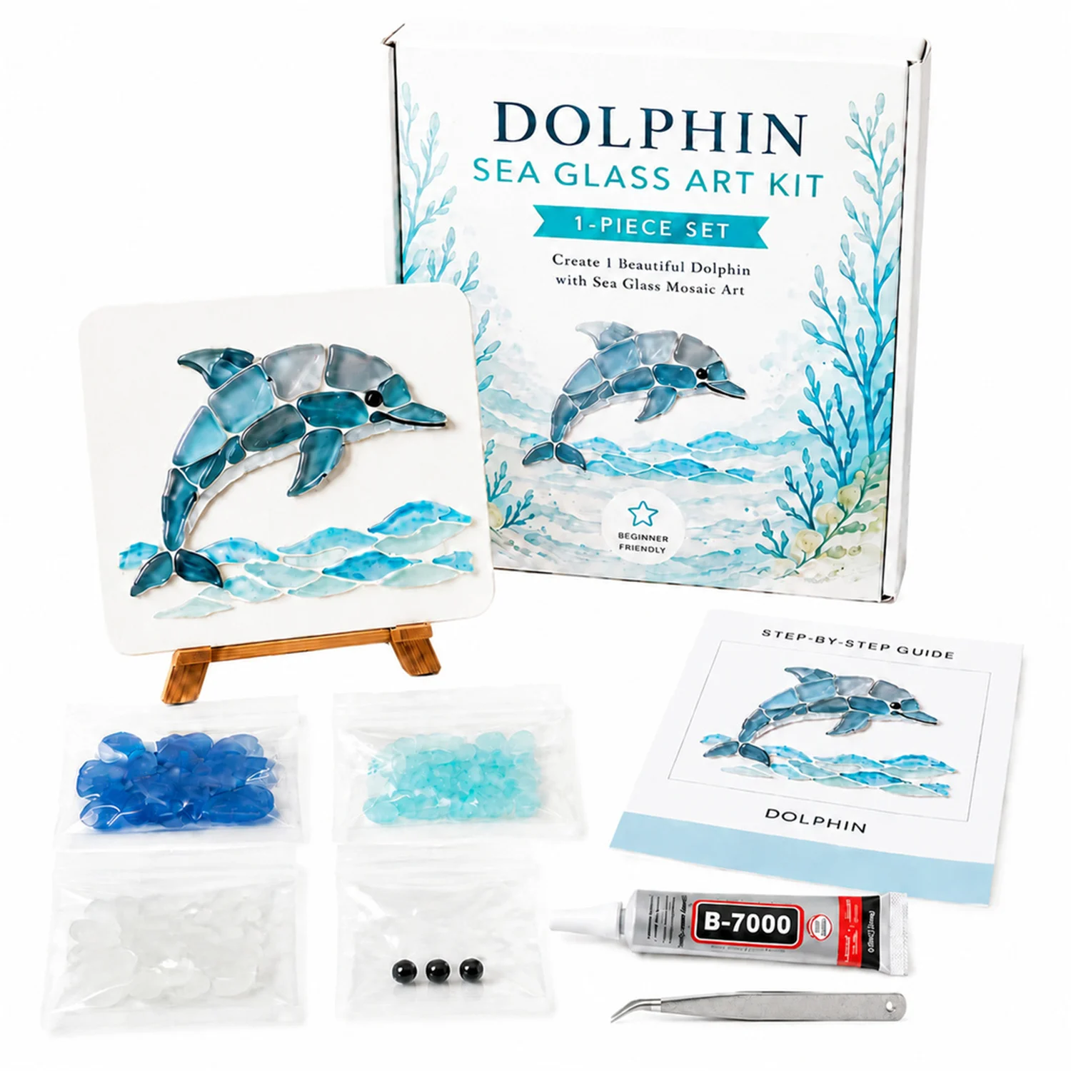 DIY Whale Sea Glass Mosaic Art Kit — image 6
