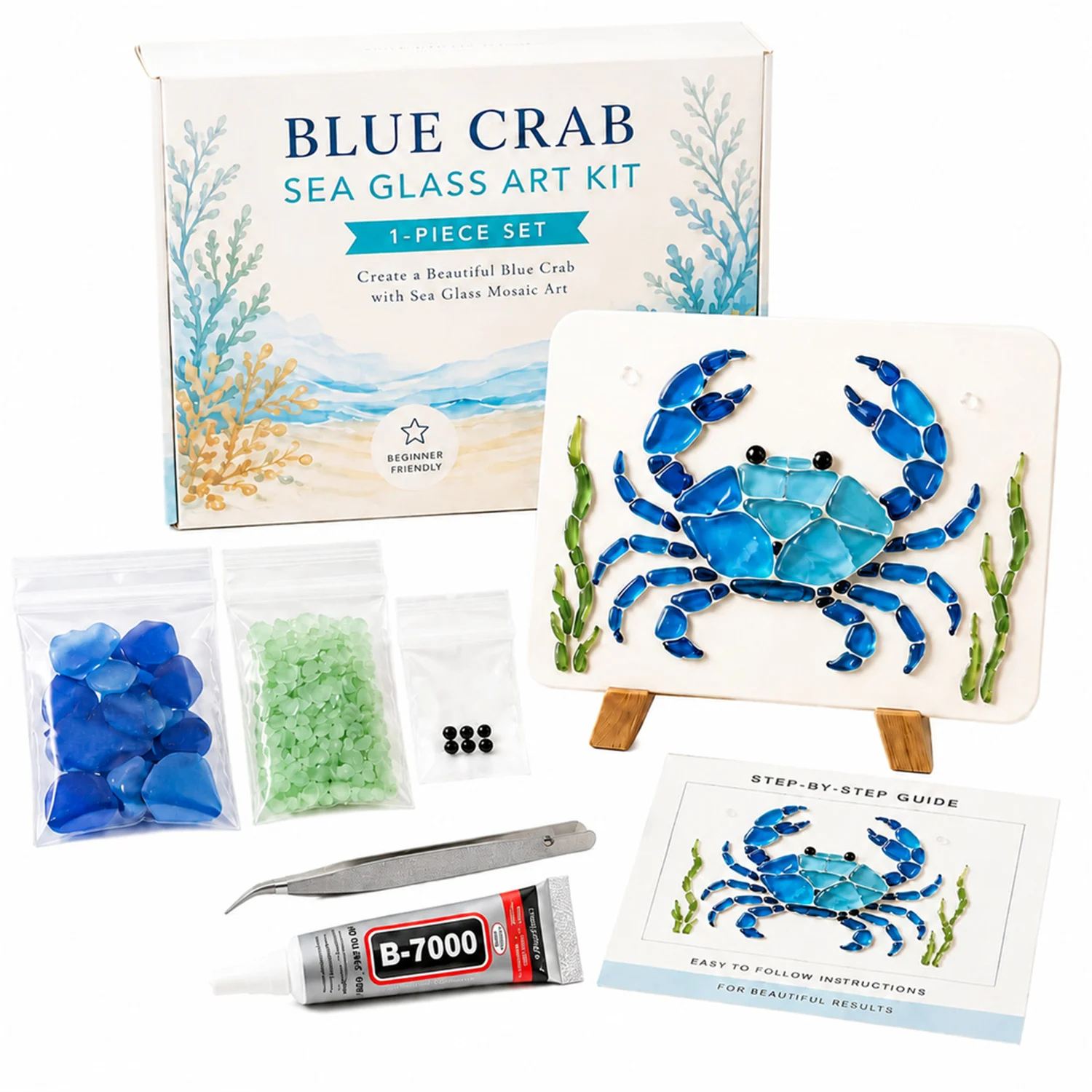 DIY Whale Sea Glass Mosaic Art Kit — image 2