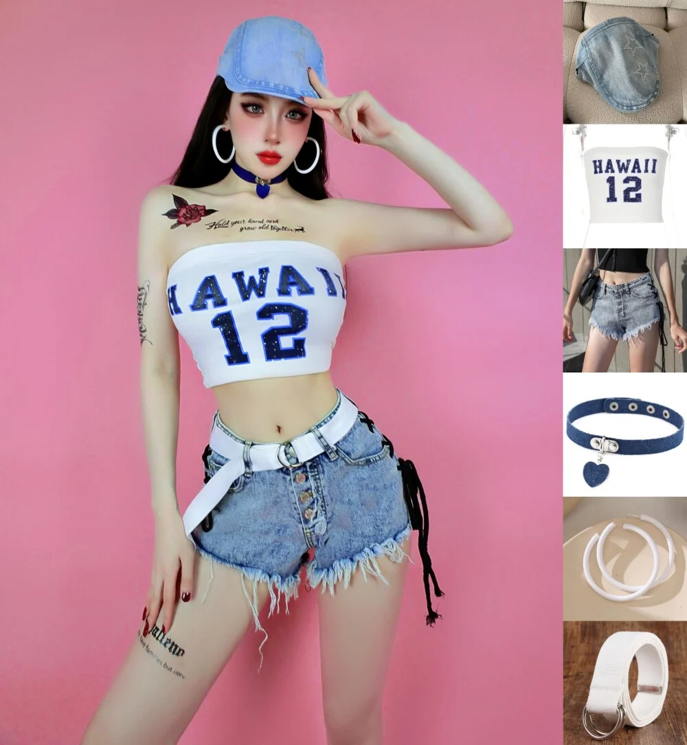 DJ Denim Jazz Dance Shorts Set — image 4