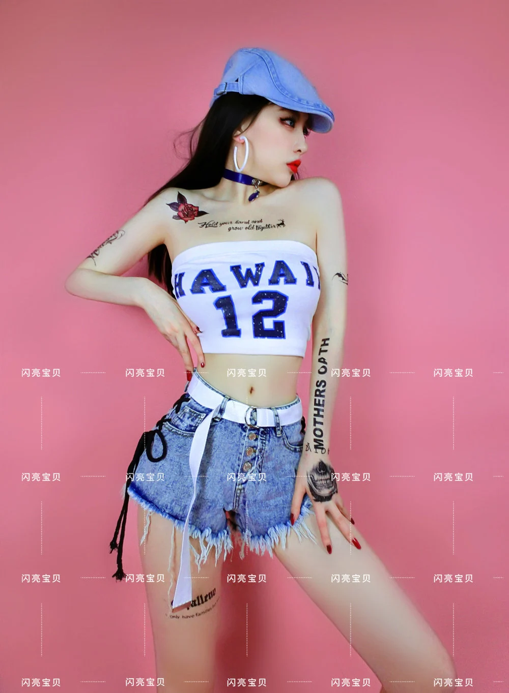 DJ Denim Jazz Dance Shorts Set — image 5