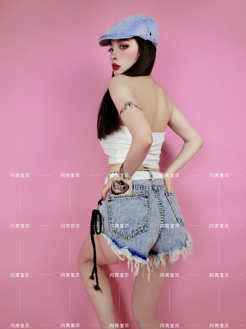 DJ Denim Jazz Dance Shorts Set — image 2