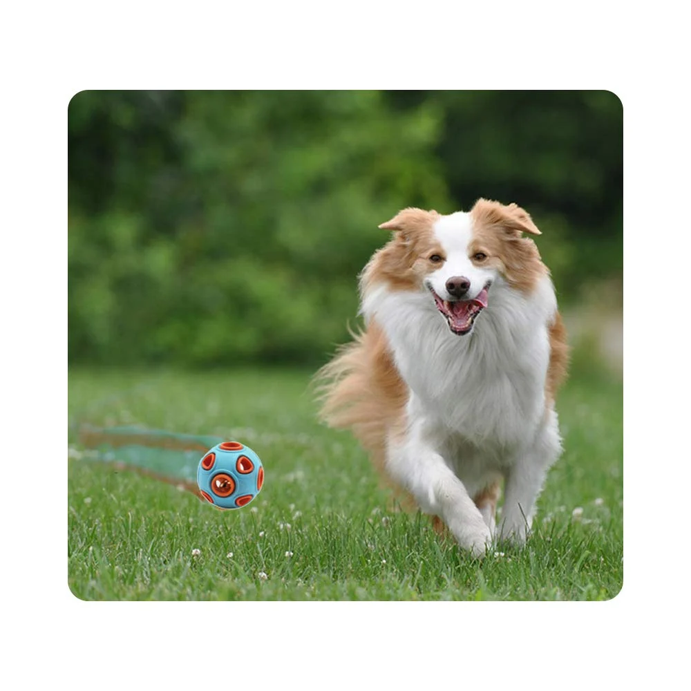 Dog Ball Toy, Interactive Toy With Ring Bell Squeak Toys Rubber Bouncy Pet Exercise… — image 2
