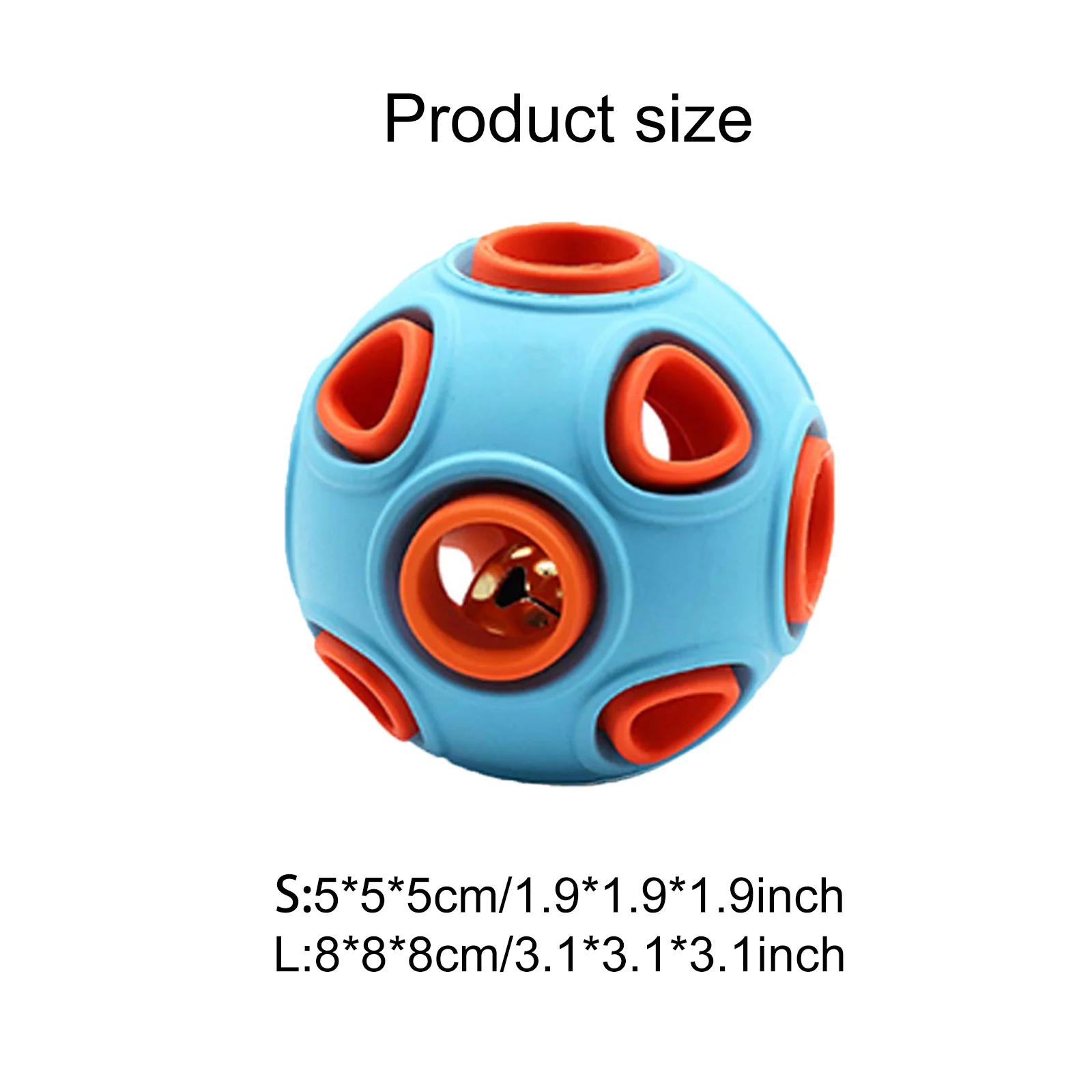 Dog Ball Toy, Interactive Toy With Ring Bell Squeak Toys Rubber Bouncy Pet Exercise… — image 7