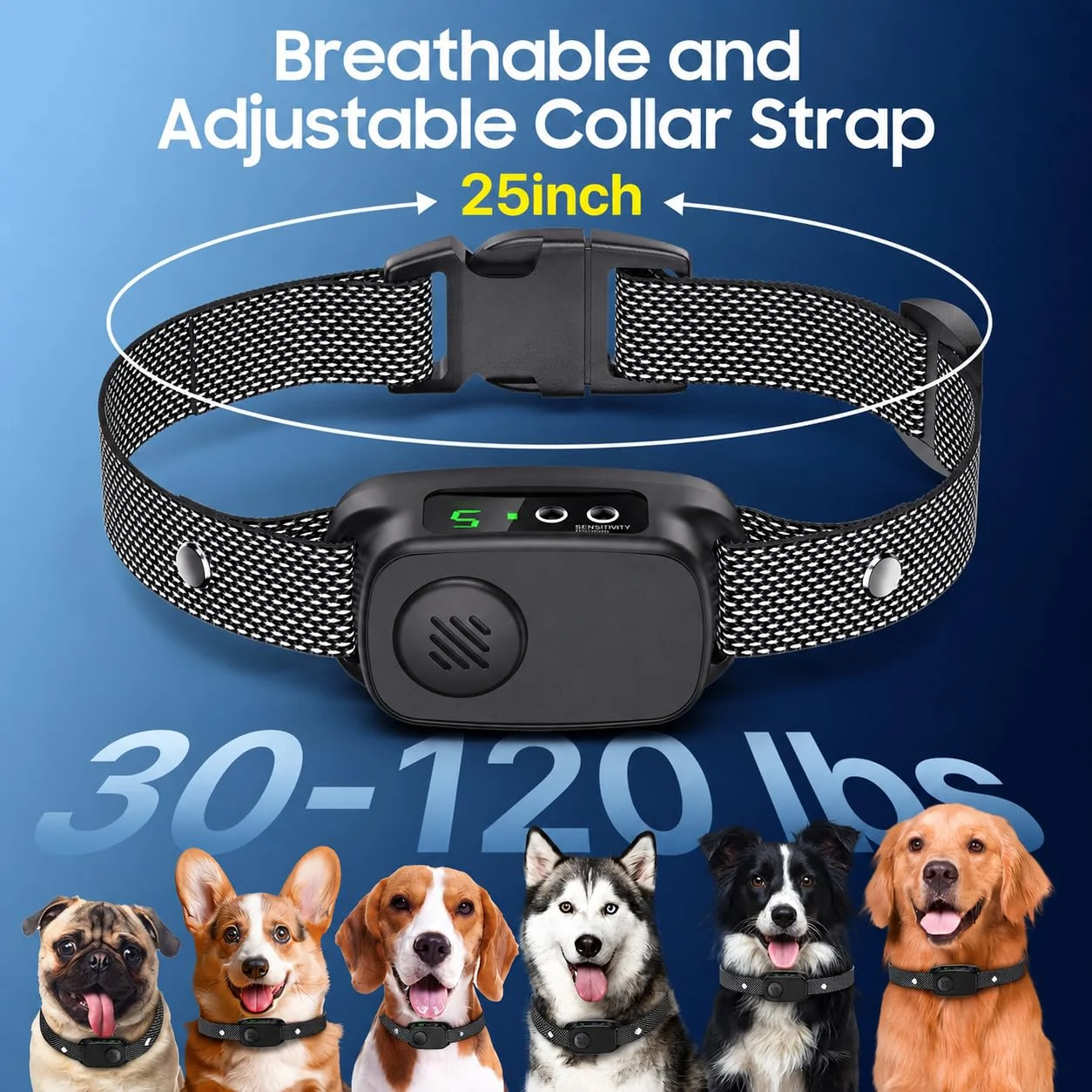 Dog Bark Collar, Automatic Collar For Medium Large Dogs IP67 Waterproof Rechargeable… — image 6
