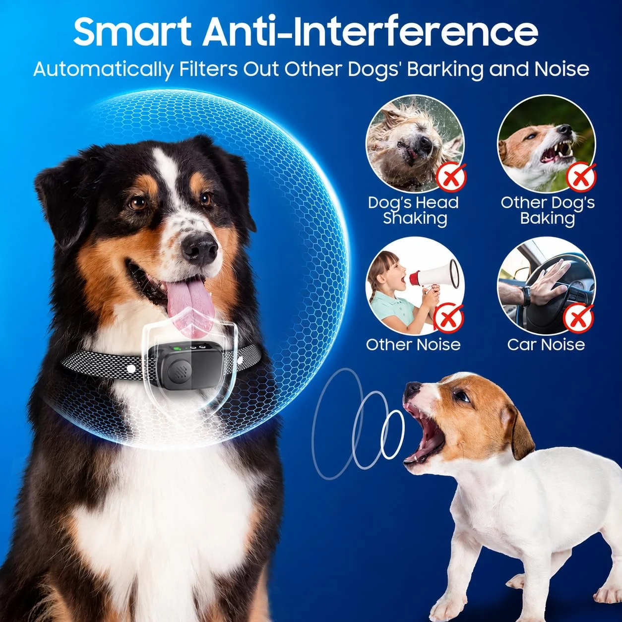 Dog Bark Collar, Automatic Collar For Medium Large Dogs IP67 Waterproof Rechargeable… — image 2