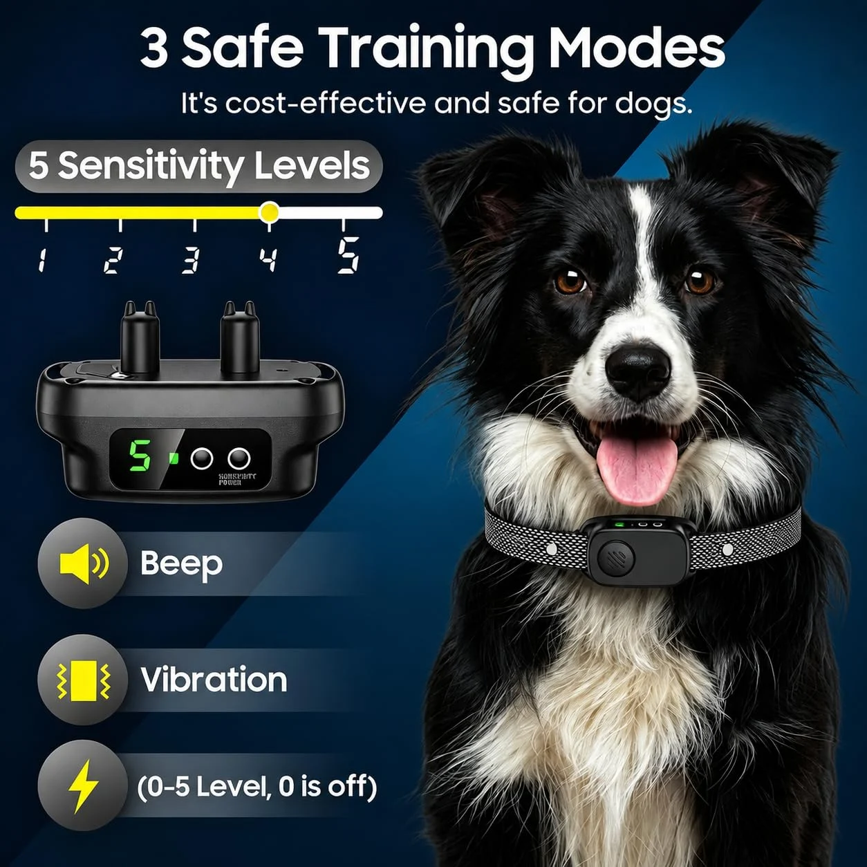 Dog Bark Collar, Automatic Collar For Medium Large Dogs IP67 Waterproof Rechargeable… — image 3