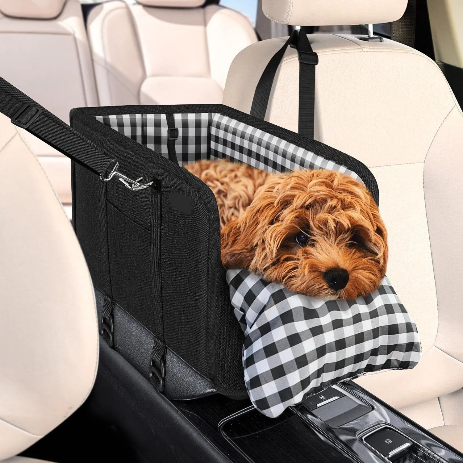 Dog Car Seat Console Booster 11lbs Anti-collapse Center With Soft Cushion & Safety… — image 5
