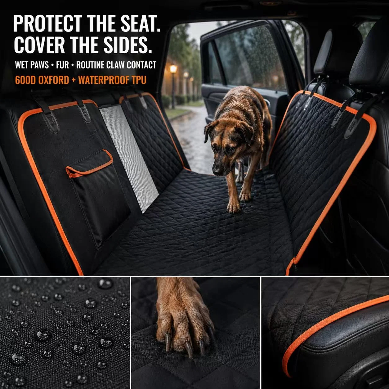 Dog Car Seat Cover For Back Seat, Waterproof Hammock Cars And Suvs Scratch-resistant,… — image 2