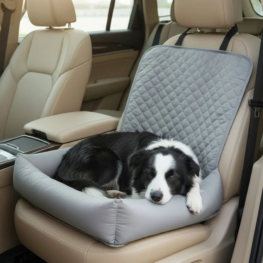 Dog Car Seat For Small Medium Dogs, Pet Front Protector, Black Waterproof &… — image 8