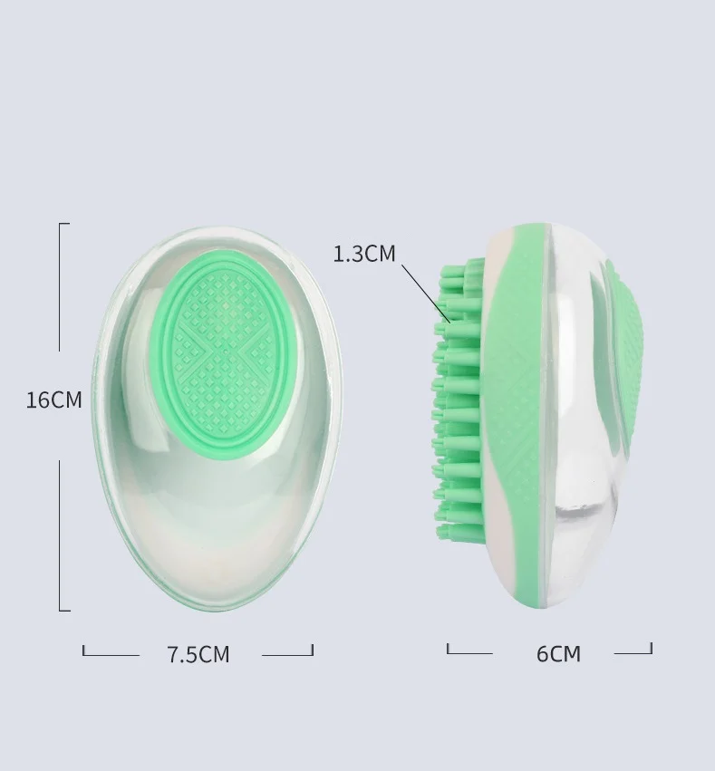 Dog Cat Bath Brush 2-in-1 Pet SPA Massage Comb Soft Silicone Pets Shower Hair Grooming… — image 4