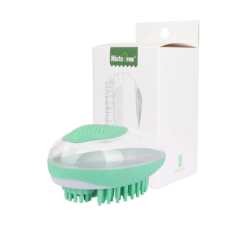 Dog Cat Bath Brush 2-in-1 Pet SPA Massage Comb Soft Silicone Pets Shower Hair Grooming… — image 5